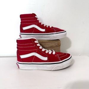 Vans Kids Unisex Racing Red/True White SK8-HI Shoes Size 11.0